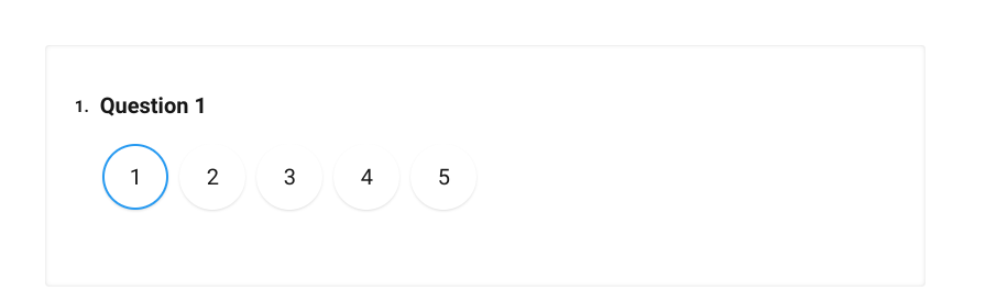 Rating scale field form in Atarim Dashboard